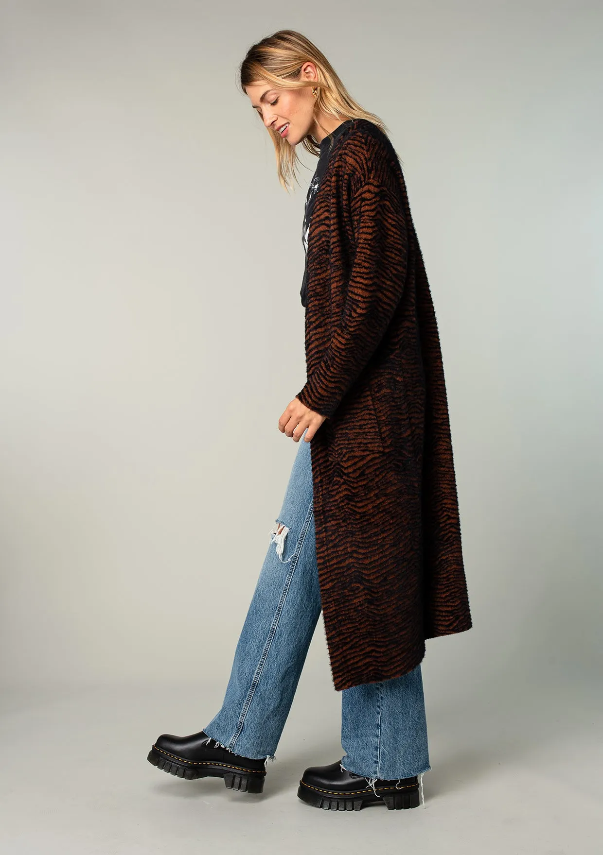 Run Wild Zebra Stripe Cardigan