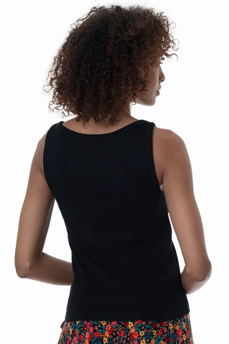 Scoop Neck T-Shirt _ 152288 _ Black