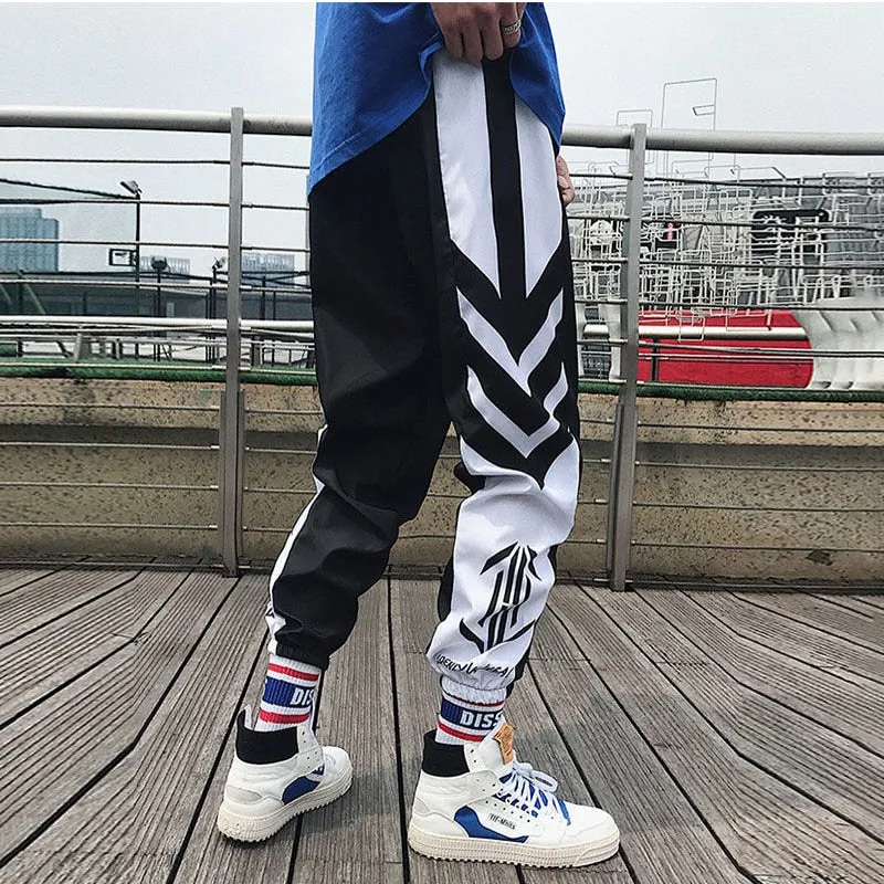 Streetwear Hip hop Joggers Pants Men Loose Harem Pants Ankle Length Trousers Sport Casual Sweatpants White Techwear
