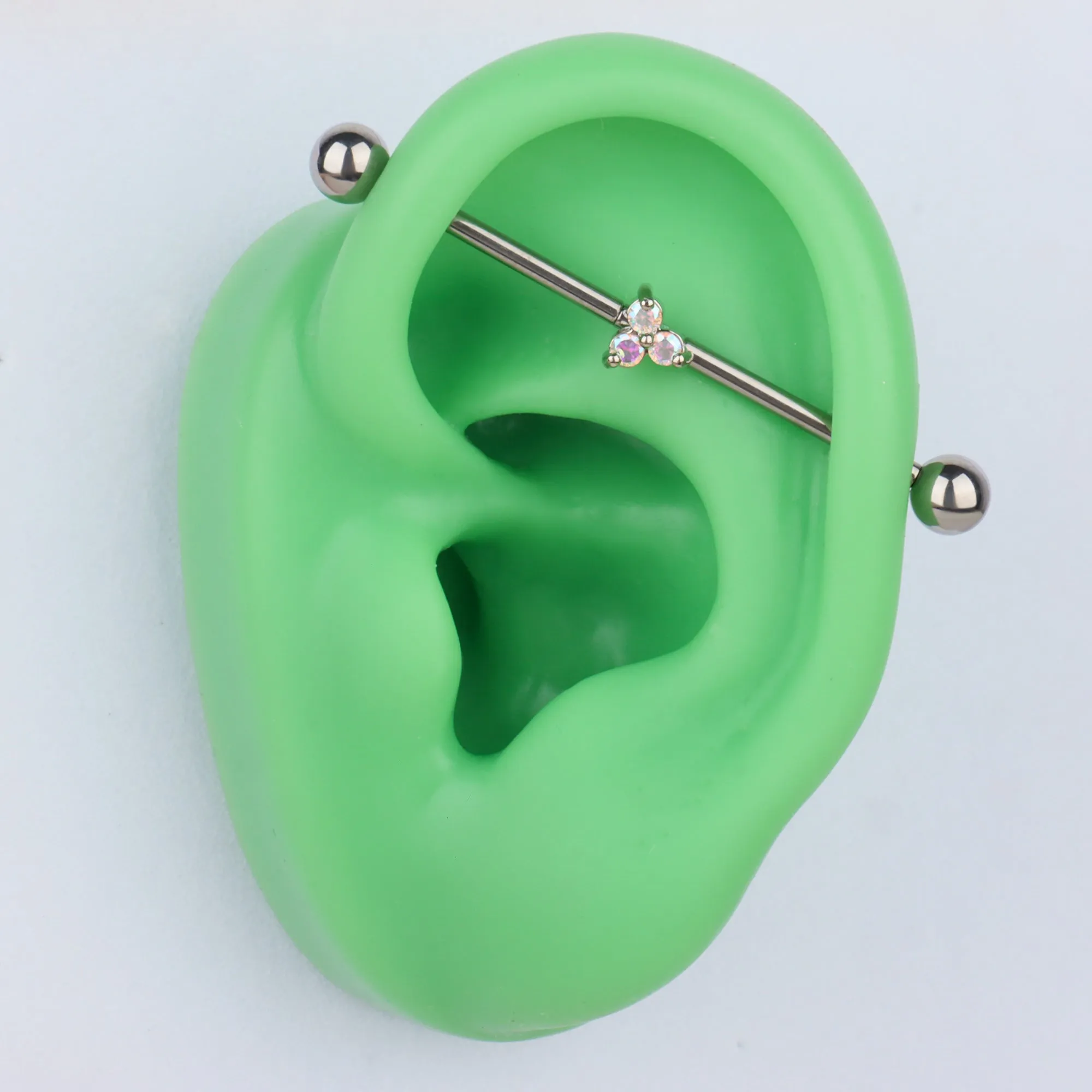 Titanium Colored Zircon Industrial Barbell