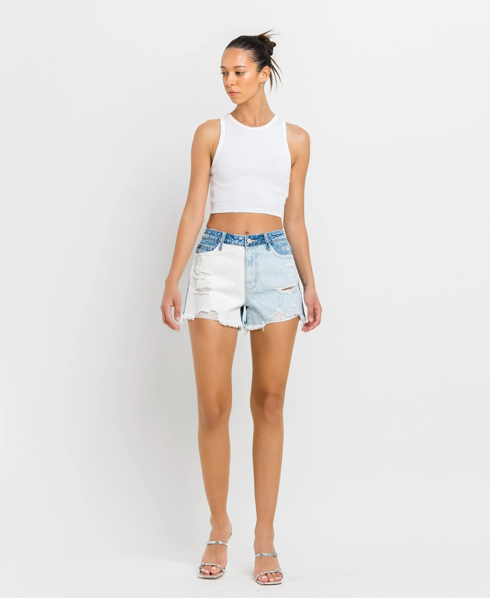 Vervet by Flying Monkey Rebecca Color Block Shorts