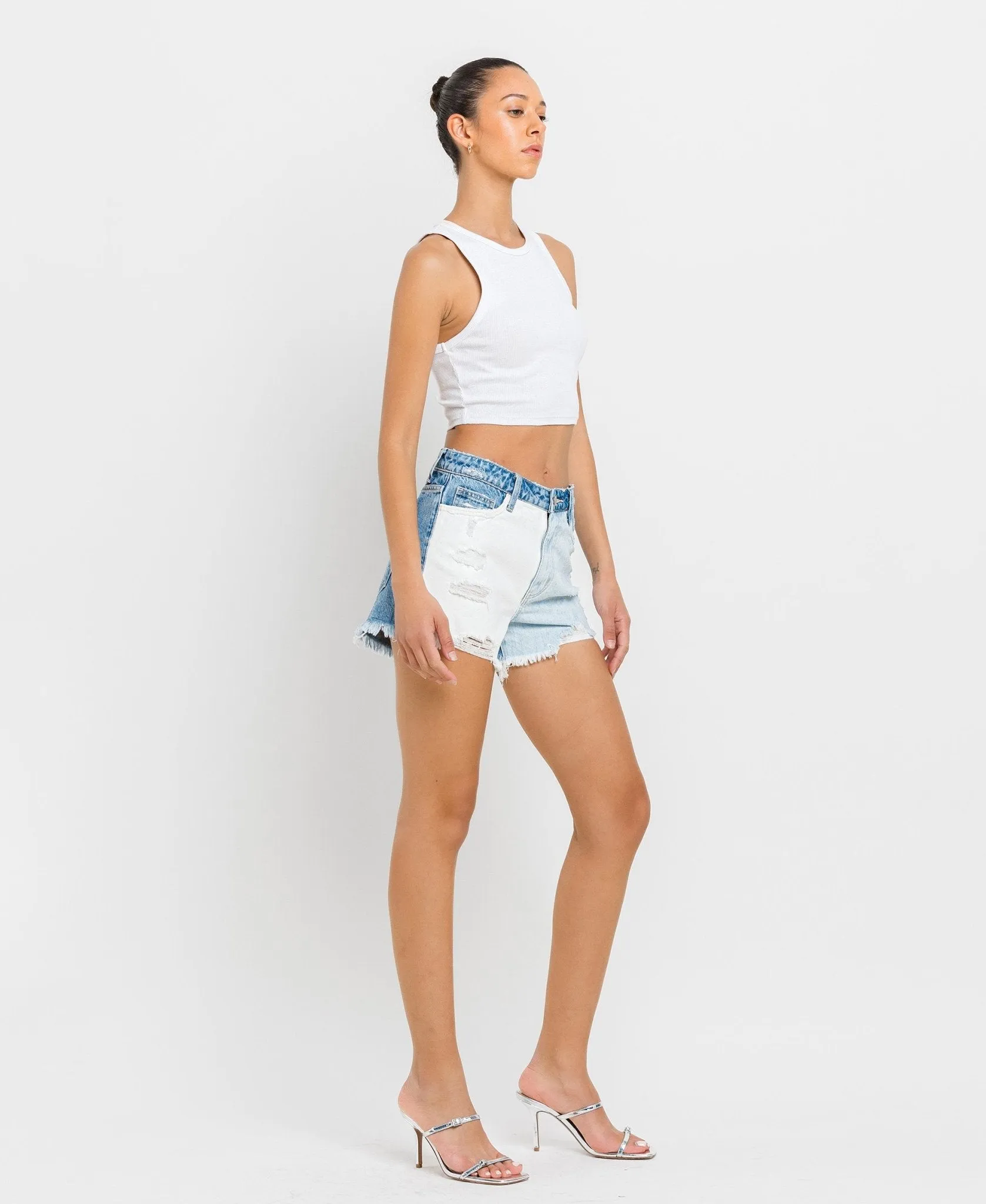 Vervet by Flying Monkey Rebecca Color Block Shorts