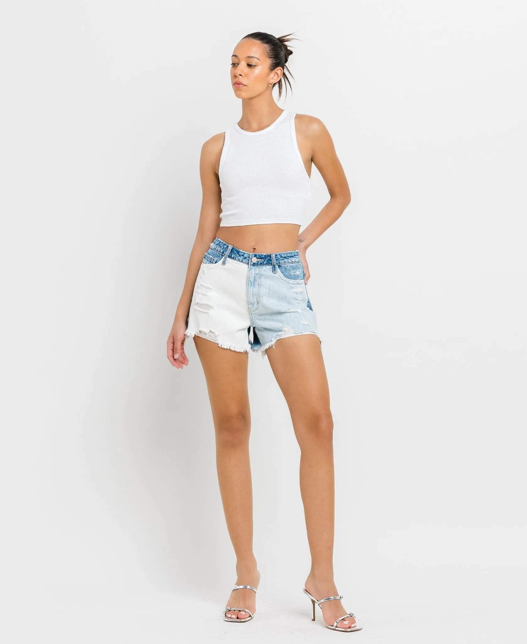 Vervet by Flying Monkey Rebecca Color Block Shorts