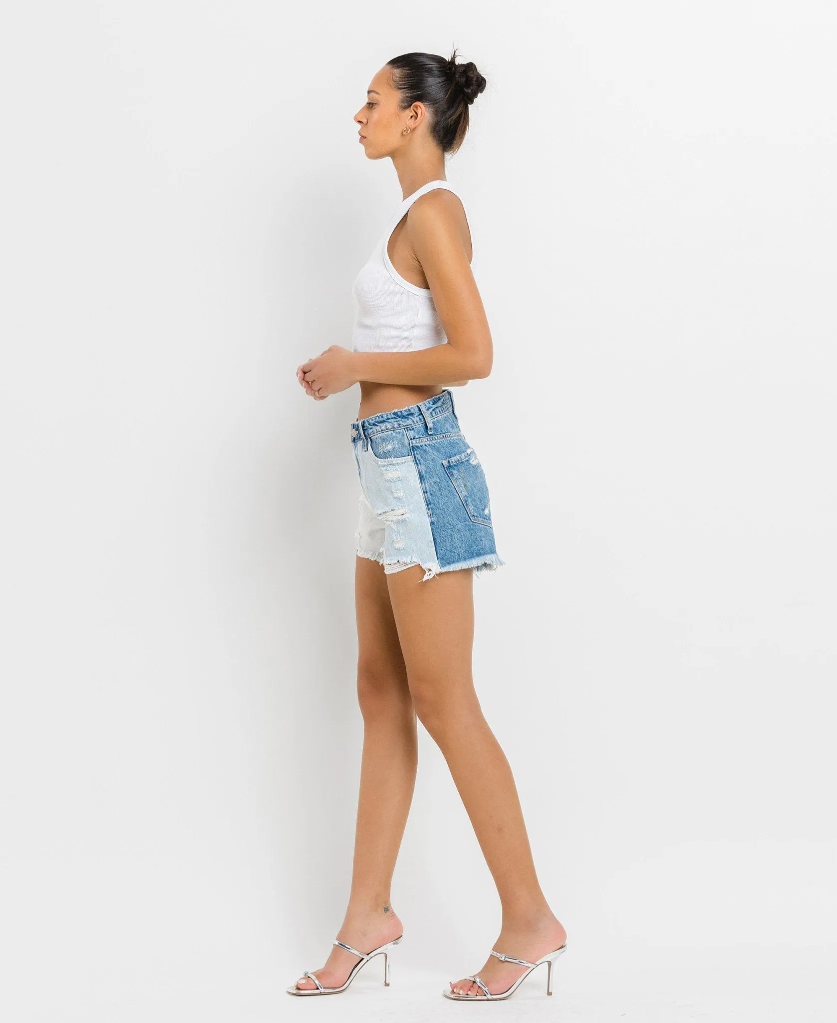 Vervet by Flying Monkey Rebecca Color Block Shorts