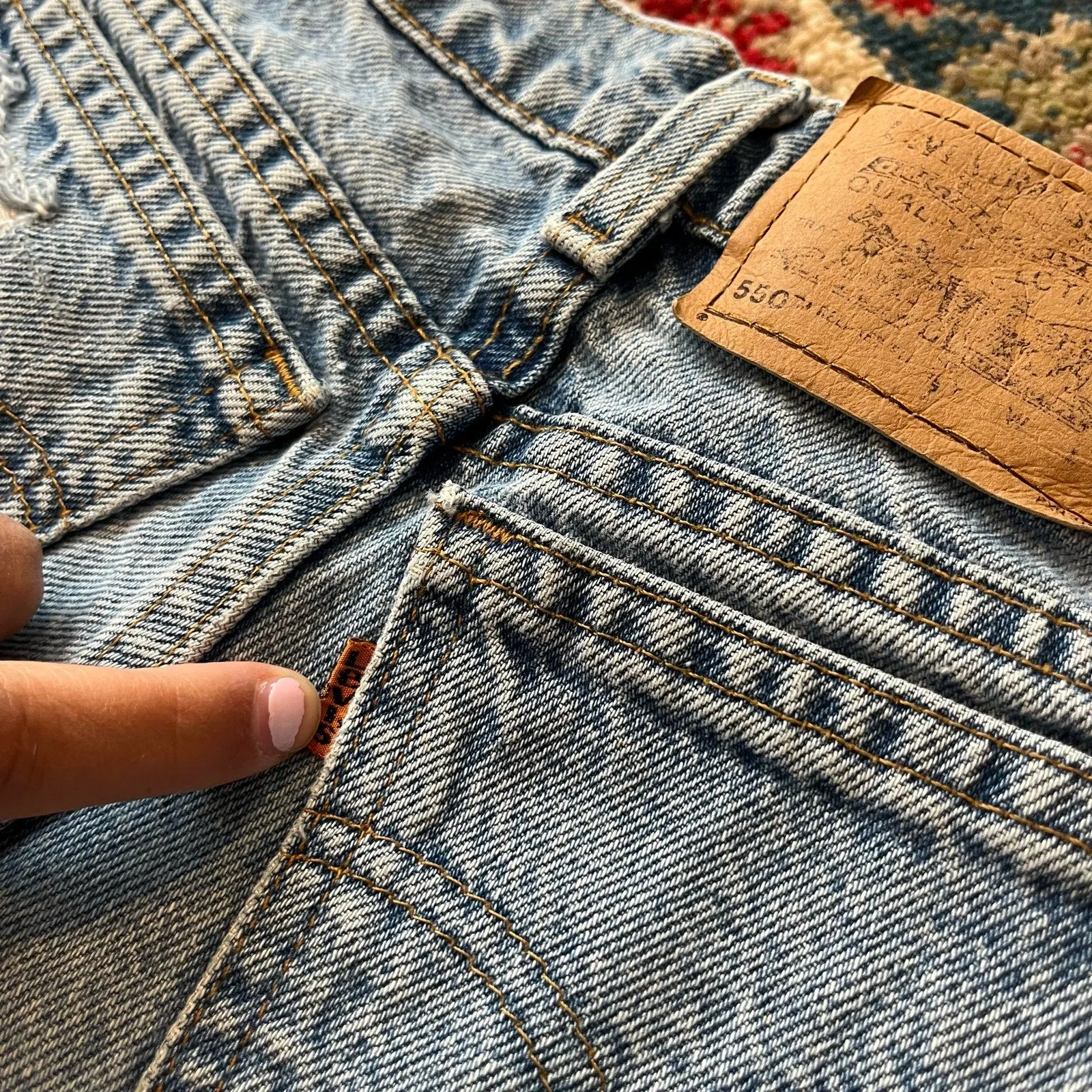 Vintage Levi's 550 Relaxed Fit Slim Cut Off Shorts 7