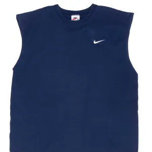 VINTAGE NIKE SWOOSH NAVY BLUE TANK TOP TEE SHIRT 1990S XL MADE IN USA