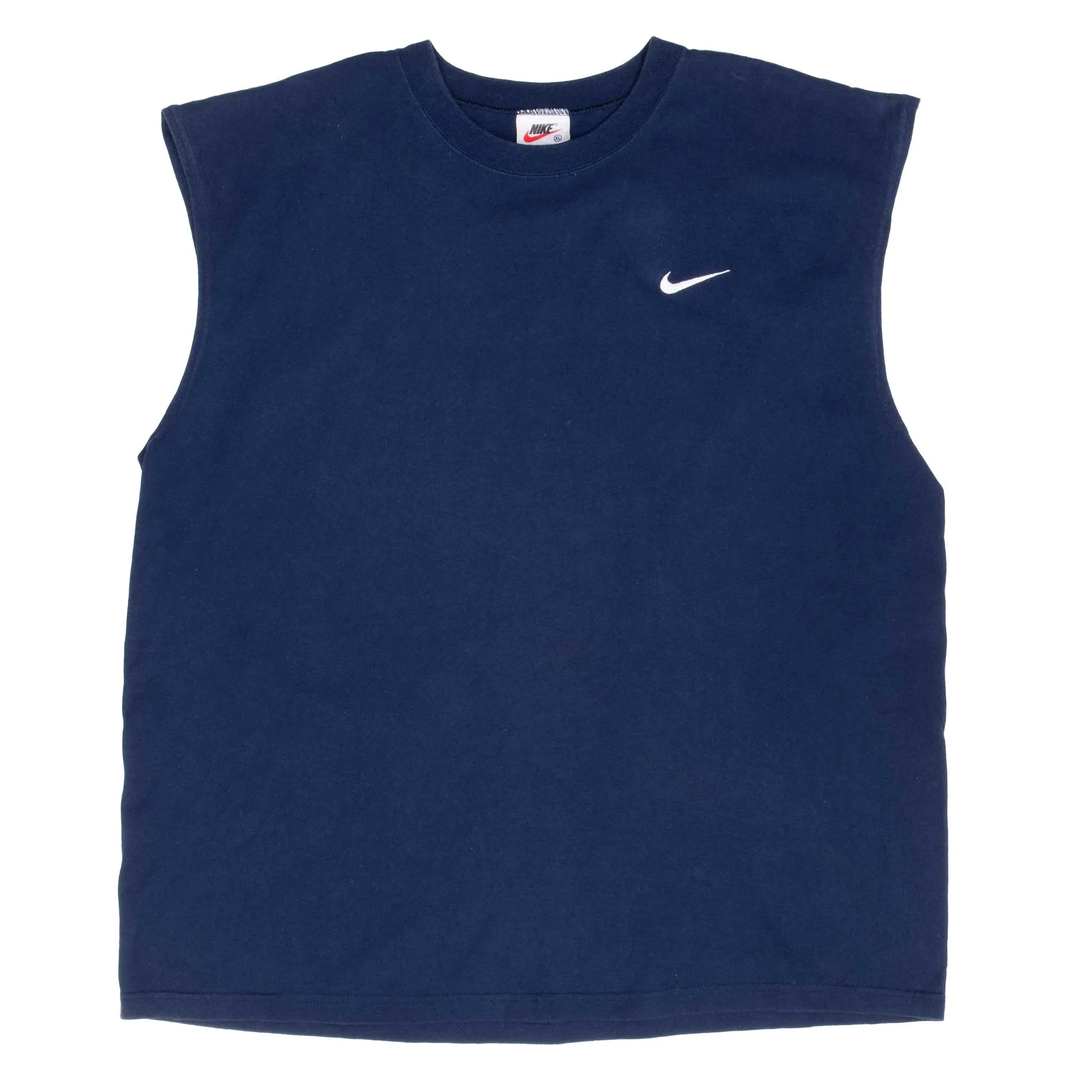 VINTAGE NIKE SWOOSH NAVY BLUE TANK TOP TEE SHIRT 1990S XL MADE IN USA