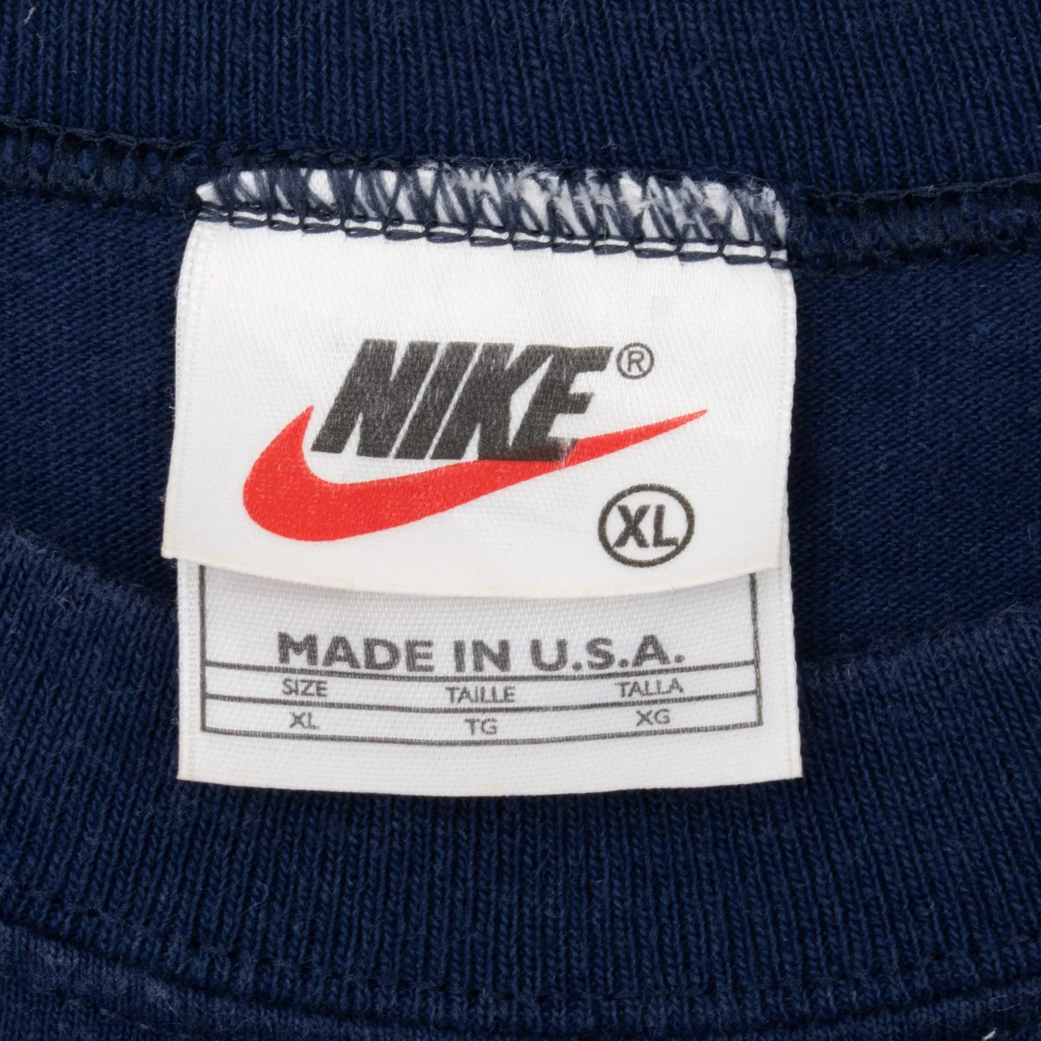VINTAGE NIKE SWOOSH NAVY BLUE TANK TOP TEE SHIRT 1990S XL MADE IN USA