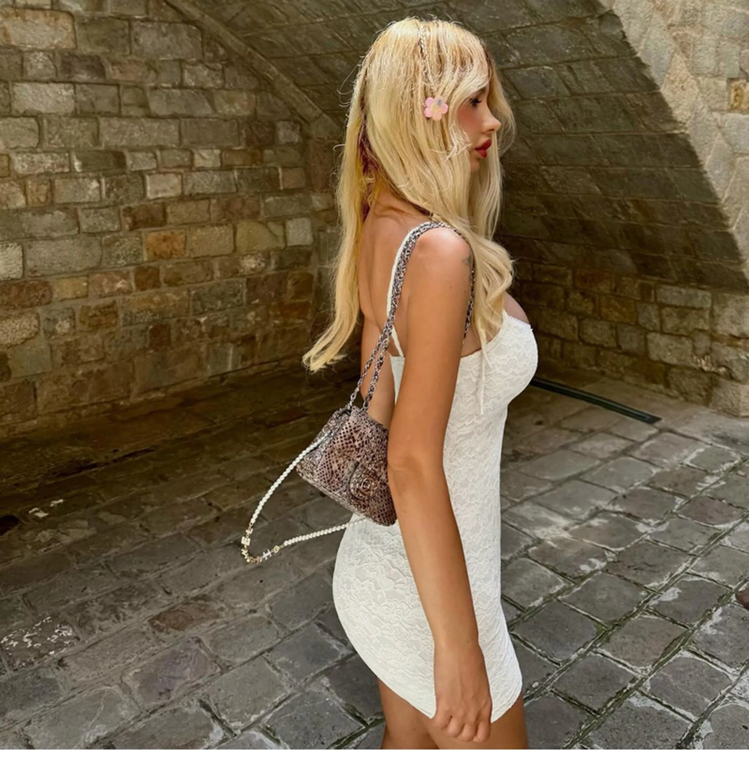 Vvsha Cesciley Lace Mini Dress