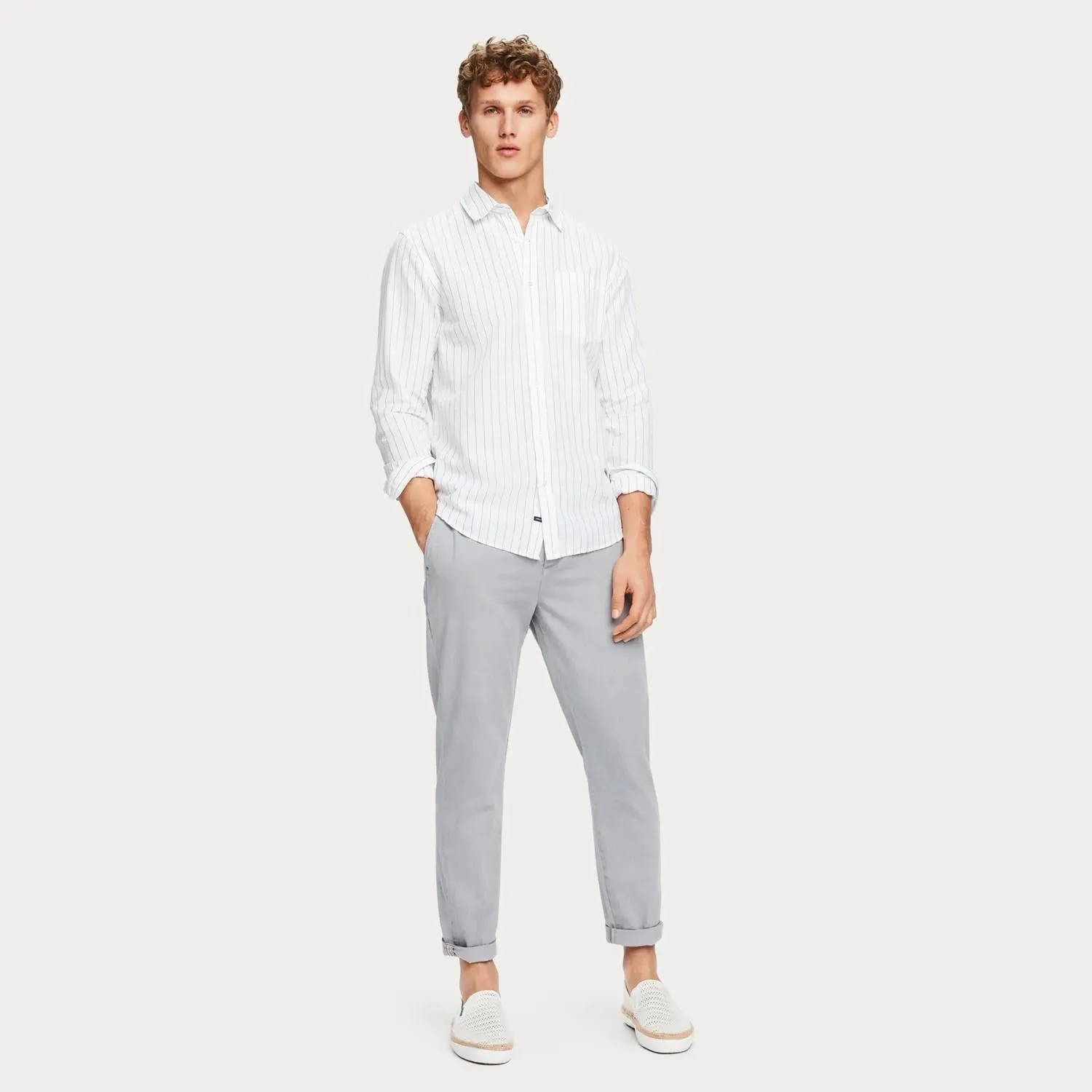 Warren Cotton-Linen Trousers (Grey)