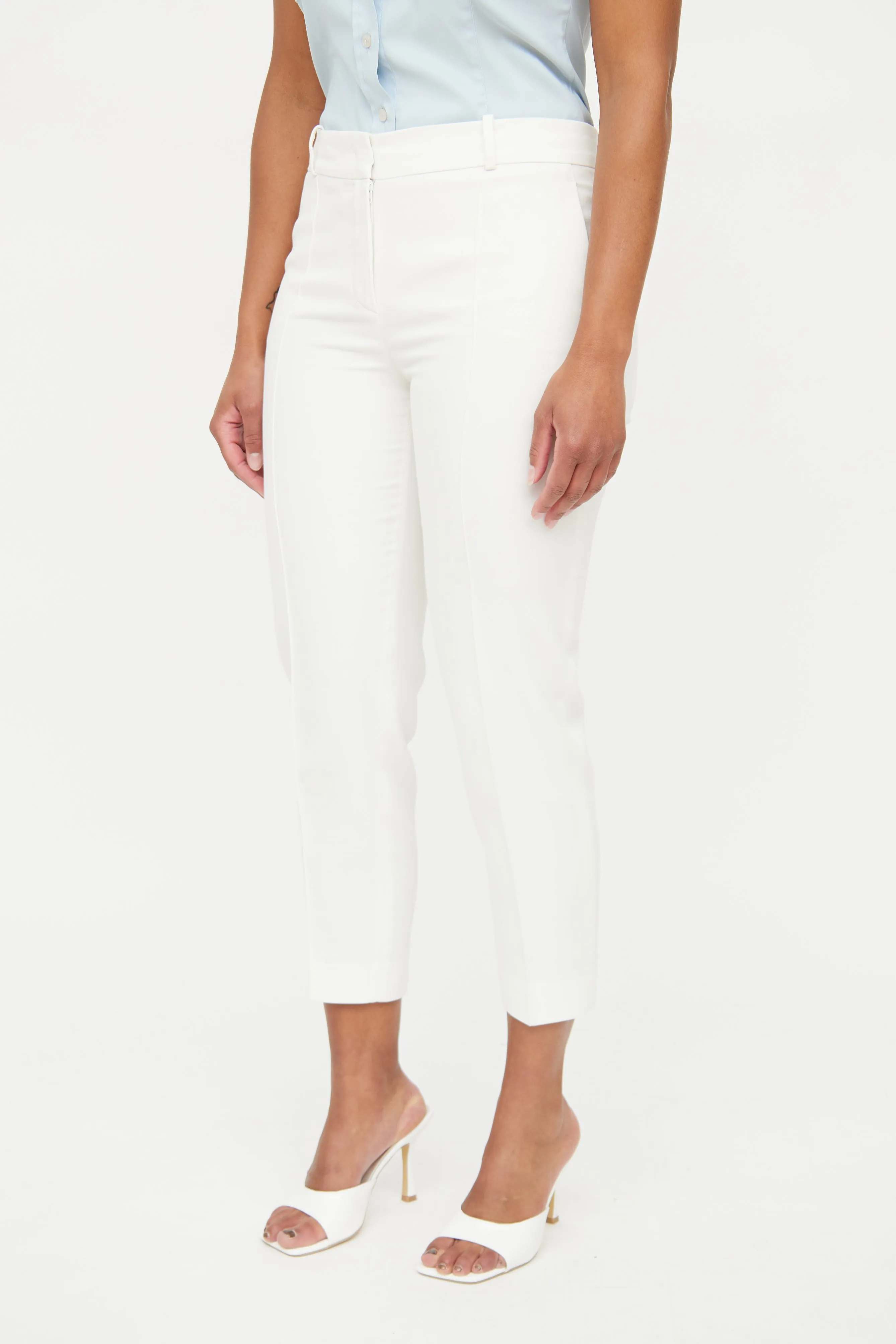 White Cropped Pant