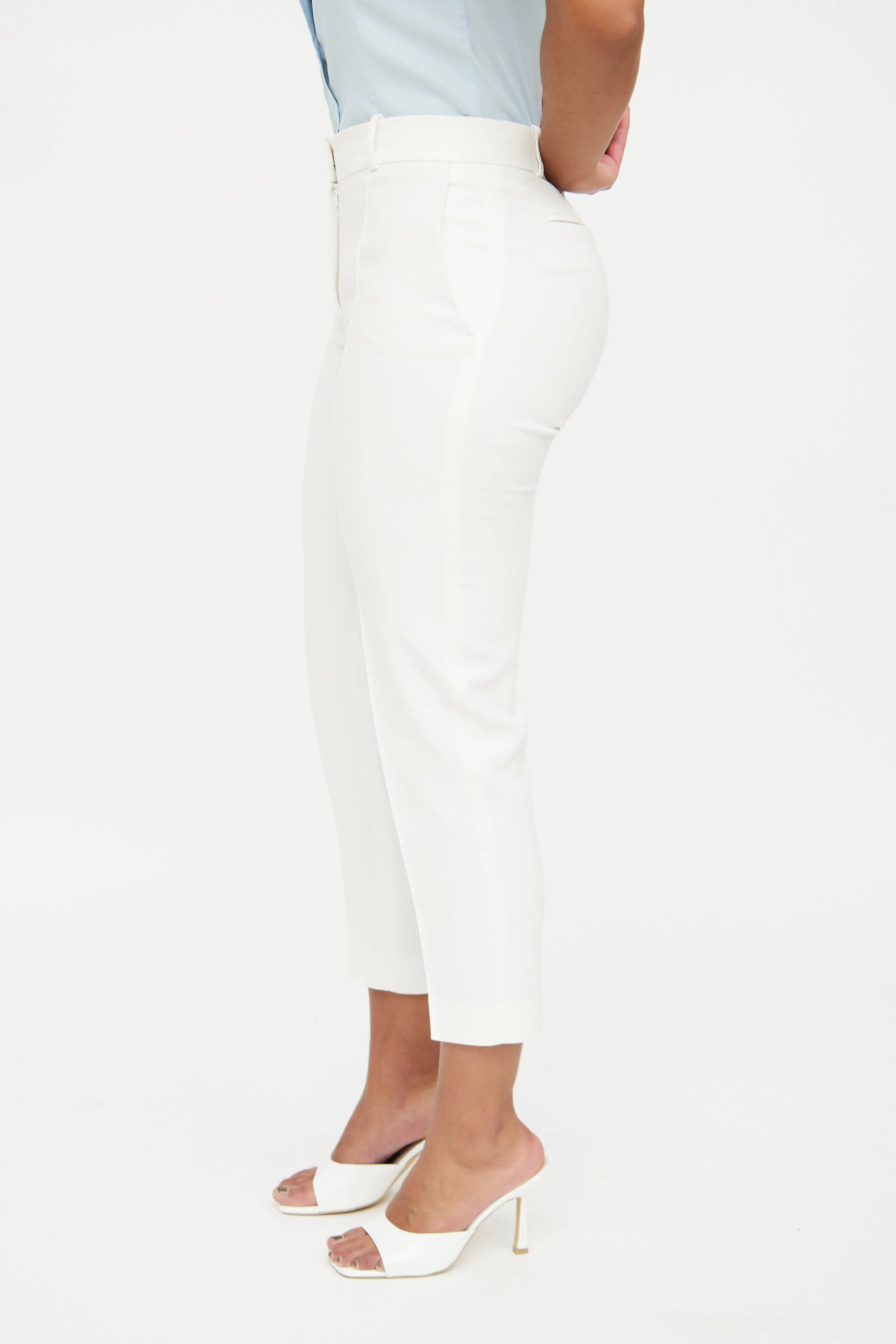 White Cropped Pant