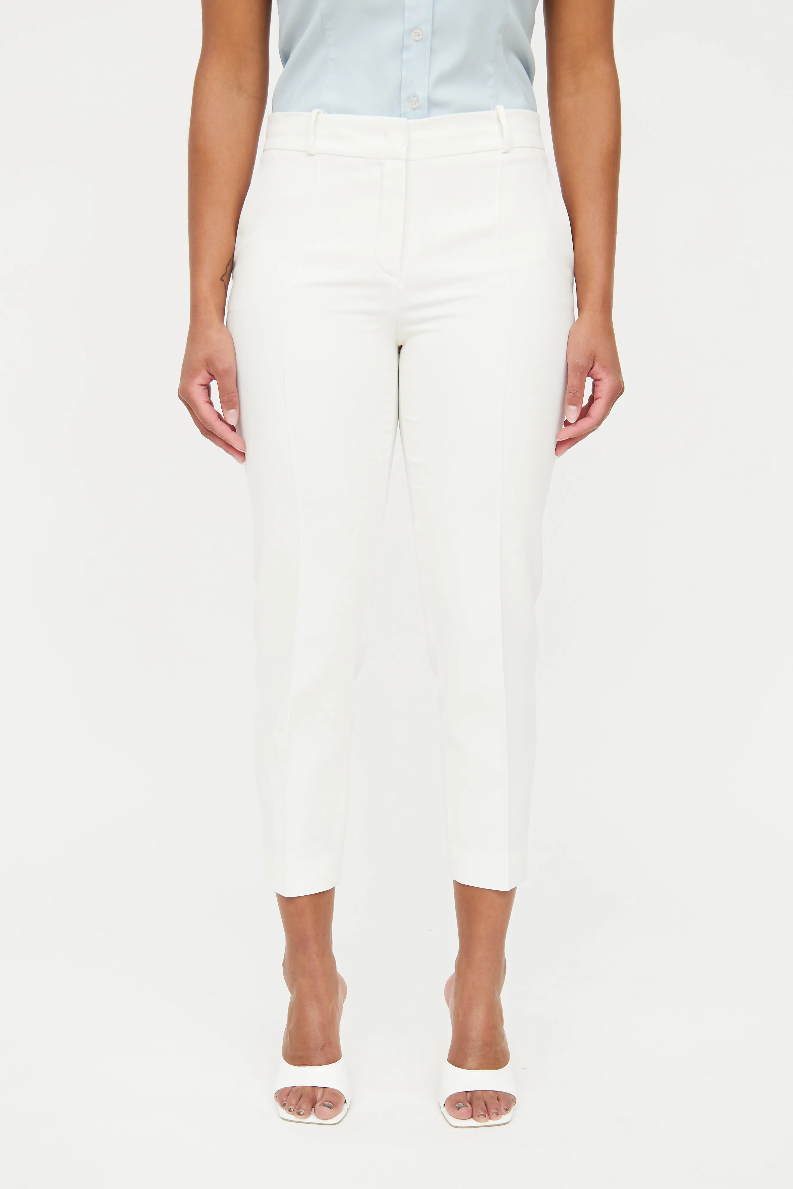 White Cropped Pant