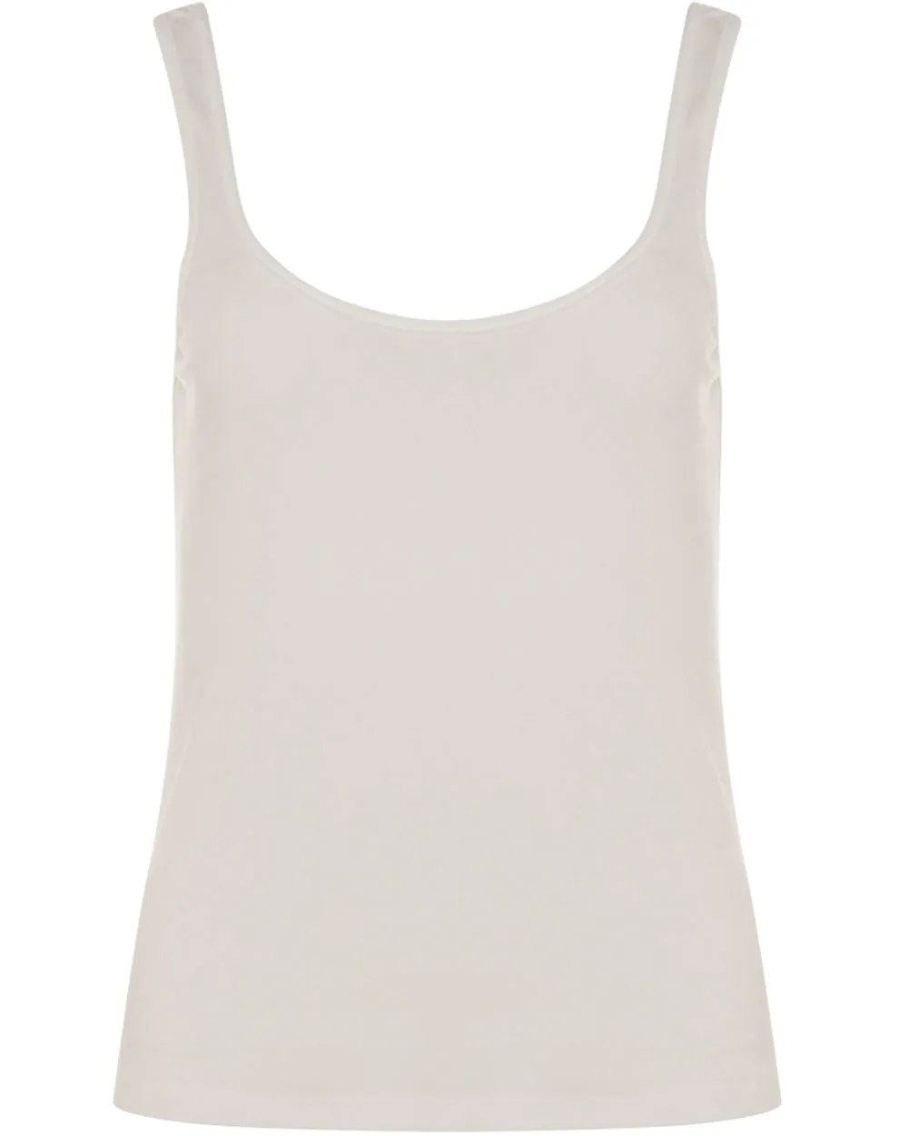 White Scoop Neck Celia Tank
