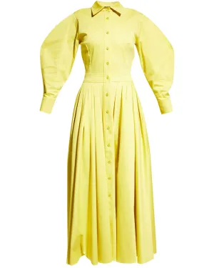 Yellow Nicolla Long Shirt Dress